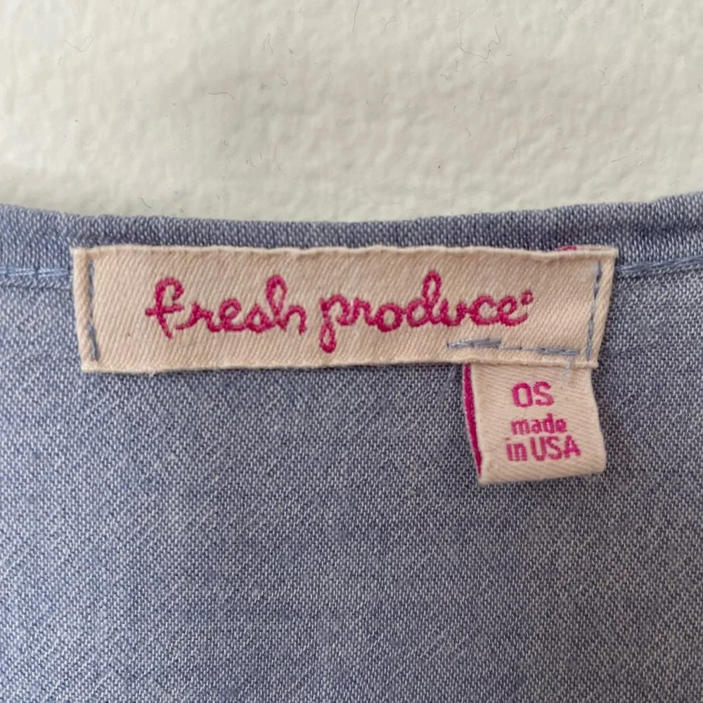 Fresh Produce Organic Cotton Floral Embroidered Top Made in USA - Picture 2 of 11
